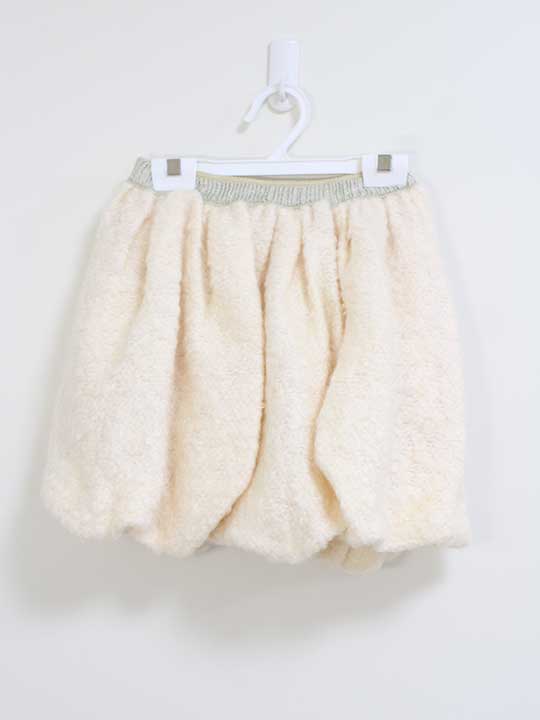 トッカ バルーンスカート 130cm キッズ 女児 アイボリー×金色 【中古】△