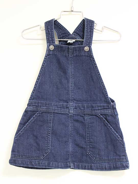 プチバトー ジャンパースカート 104cm キッズ 女児 インディゴ 【中古】△