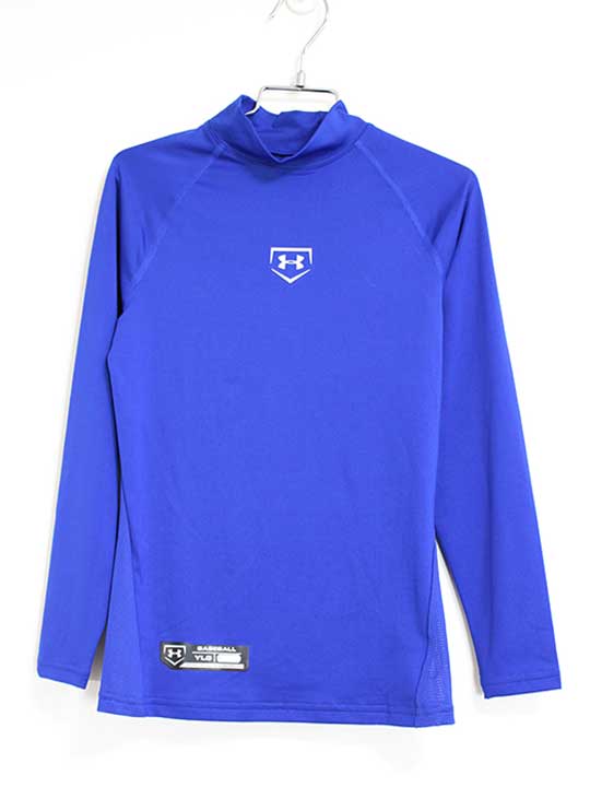 アンダーアーマー 野球長袖アンダーシャツ 150cm キッズ 男児 青 【新品 未使用品】【新入荷!】△(4)