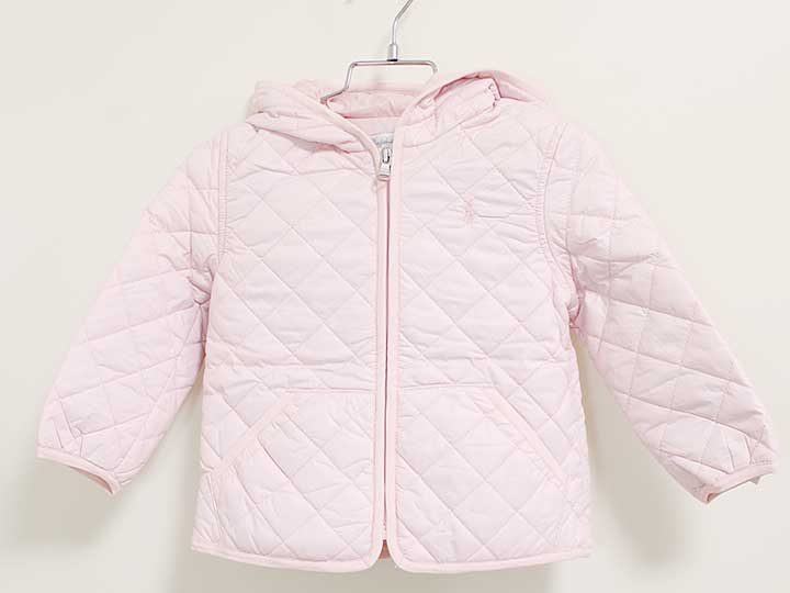 ラルフローレン キルティングジャケット 90cm キッズ 女児 ピンク 【新品 未使用品】【新入荷!】△