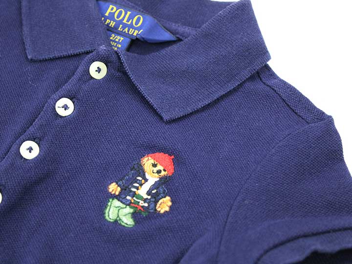 【SALE!】ラルフローレン半袖ワンピース 90cm キッズ 女児 紺【中古】△