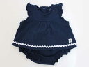 □プチバトー/PETIT BATEAU□74cm 半袖Tシャツ/半袖カットソー×ブルマセット 紺【中古】子供服 キッズ kids ベビー服 baby 女の子 夏 026022 tops