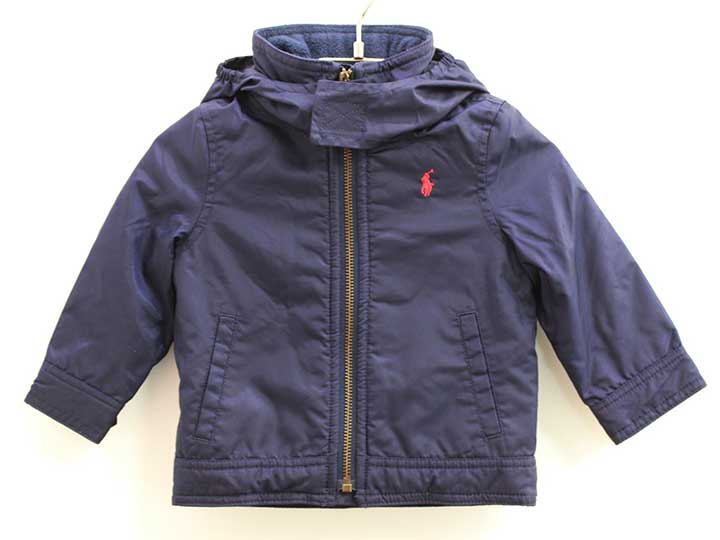 ラルフローレン 中綿ブルゾン 80cm キッズ 男児 女児 紺【中古】【新入荷】□