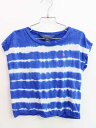 【夏SALE!】♪ラルフローレン/Ralph Lauren♪125cm 半袖Tシャツ/半袖カットソー 青×白【中古】子供服 キッズ kids 女の子 夏 tops 706042