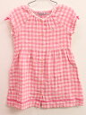【夏SALE!】♪ミキハウス/mikihouse♪110cm 半袖ワンピース ピンク×白【中古】子供服 キッズ kids 女の子 夏 onepi 316042
