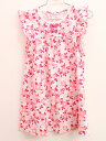 【夏SALE!】♪ミキハウス/mikihouse♪110cm 半袖ワンピース ピンク×白系【中古】子供服 キッズ kids 女の子 夏 onepi 316042