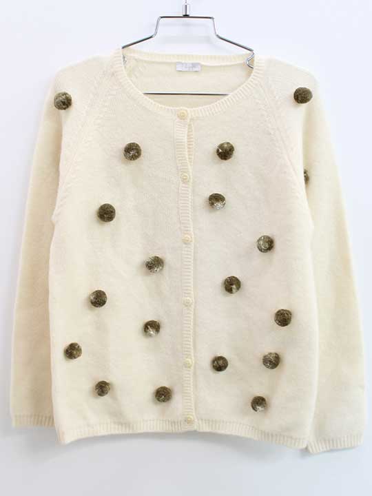 ♪イル グッフォ/IL GUFO♪126cm カーディガン/ニット 生成【中古】子供服 キッズ kids 女の子 秋冬 tops..