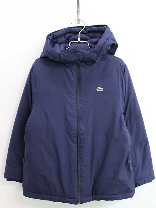 ♪ラコステ/LACOSTE♪128cm 中綿ブルゾン/アウター/ジャンパー 紺【中古】子供服 キッズ kids 女の子 冬 ..