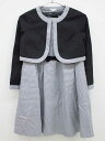 ♪キャサリンコテージ/CatherineCottage♪150cm アンサンブル 黒×白 フォーマル 入学式 卒業式 結婚式 冠婚葬祭 発表会 謝恩会【中古】子...