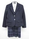 ♪ポンポネット/pom ponette♪150cm スーツ4点セット 紺&白&濃グレー×紺系 フォーマル 入学式 卒業式 結婚式 冠婚葬祭 発表会 謝恩会【中古...