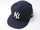 【夏SALE!】ニューエラ キャップ 44cm位 キッズ 男児 女児 濃紺×白【中古】♪