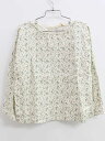 【夏SALE!】リール 長袖ブラウス 130-140cm キッズ 女児 オフホワイト系【中古】♪