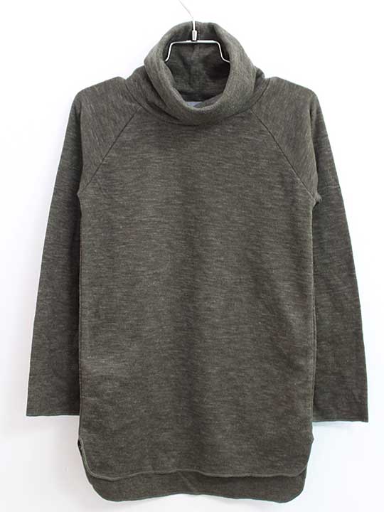 アルカママ 長袖タートルカットソー 130-135cm位 キッズ 男児 女児 カーキ【中古】♪