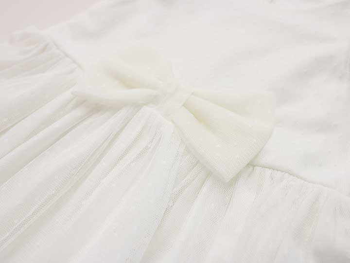 コムサイズム ノースリーブドレスワンピース 90cm キッズ 女児 白【中古】♪