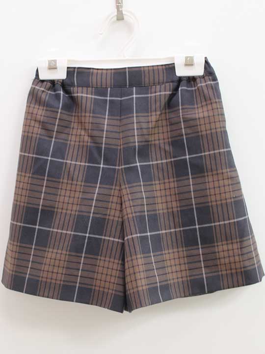 七里 キュロットスカート 120cm（M） キッズ 女児 茶×グレー系【中古】♪