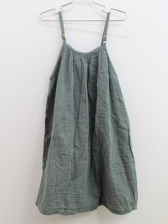 【SALE!】ヌメロ74 ジャンパースカート 130cm位 キッズ 女児 グリーン系【中古】♪