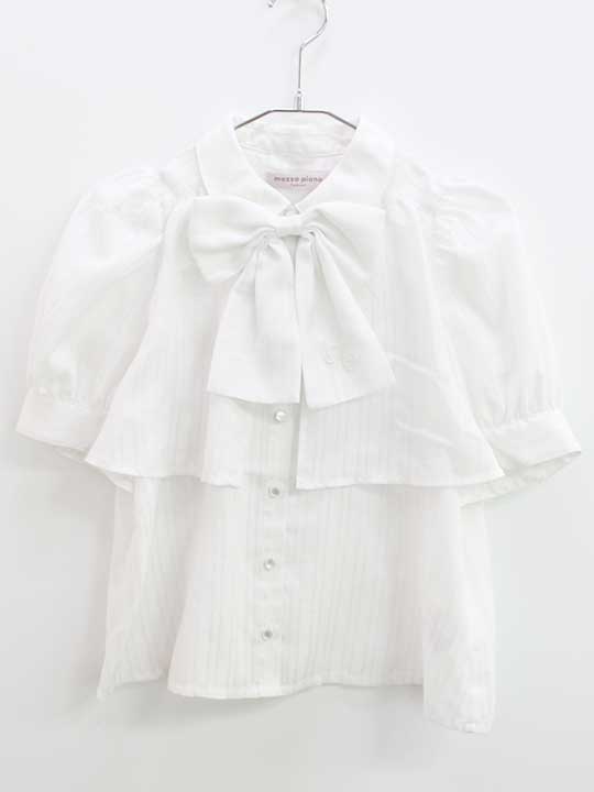 Rakuten - メゾピアノ 半袖ブラウス 140cm キッズ 女児 白【中古】【新入荷!】♪