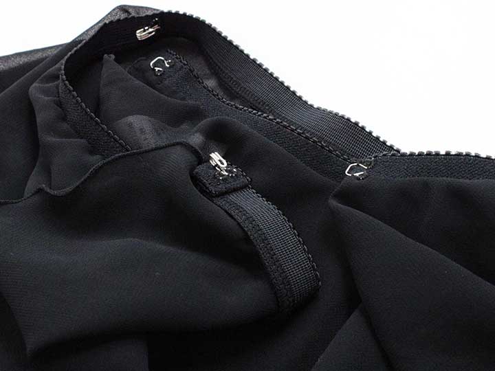 チャコット 巻きスカート 140-150cm位 キッズ 女児 黒【中古】♪
