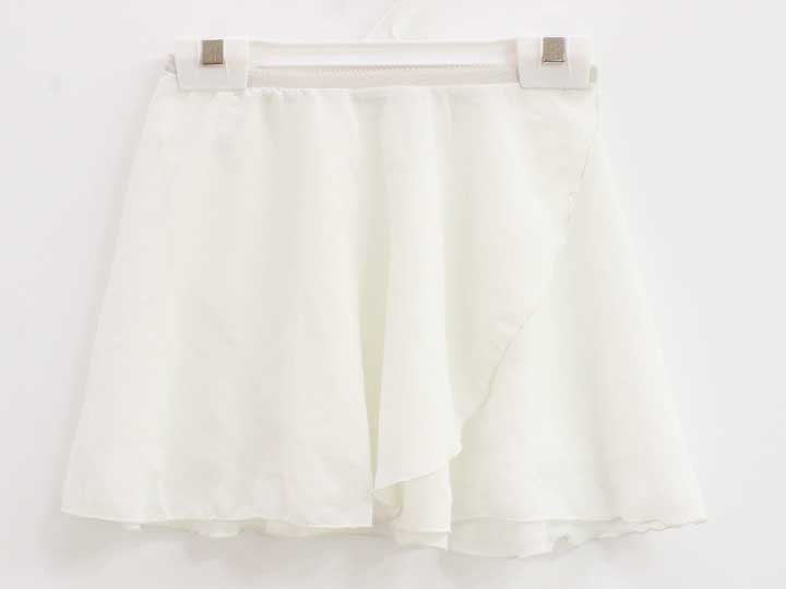チャコット 巻きスカート 140-150cm キッズ 女児 オフホワイト【中古】♪