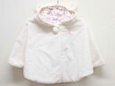 ♪ミキハウス/mikihouse♪70-90cm マントコート/ポンチョ/ケープ 白【中古】子供服 キッズ kids ベビー服 baby 女の子 秋冬 409032