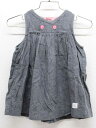 【楽天スーパーSALE!】♪プチバトー/PETIT BATEAU♪81cm ジャンパースカート/ワンピース グレー×ピンク【中古】子供服 キッズ kids ベビー服 baby 女の子 春秋 409032