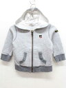 【値下げ!】♪ミキハウスダブルB/MIKIHOUSE DOUBLE.B♪80cm パーカー/スウェット グレー【中古】子供服 キッズ kids ベビー服 baby 男の子 春秋冬 409032 tops