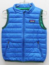 ♪パタゴニア/Patagonia♪95cm ベビーダウンセーターベスト 青×カーキ【中古】子供服 キッズ kids 男の子 秋冬 409032