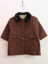 【冬物 新入荷!】♪キャラメル/caramel♪85cm コート 茶×黒【中古】子供服 キッズ kids ベビー服 baby 女の子 冬 121132