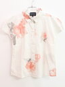 【夏SALE!】♪エンポリオアルマーニ/EMPORIO ARMANI♪142cm 半袖シャツ/ブラウス 白×コーラルピンク系【中古】子供服 キッズ kids ジュニア 女の子 夏 tops 125042