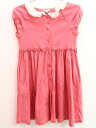 ♪トッカ/TOCCA BAMBINI♪110cm 半袖ワンピース ピンク×白【中古】子供服 キッズ kids 女の子 夏 onepi 035042