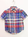 【夏SALE!】♪ラルフローレン/Ralph Lauren♪110cm 半袖シャツ 青×赤系【中古】子供服 キッズ kids 男の子 夏 tops 825042