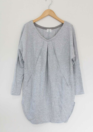 【SALE】●PLST/プラステ●ロングカットソーチュニック/長袖/Vネック ライトグレー レディース 2【中古】春夏 402042 【SALE】●PLST/プラステ●ロングカットソーチュニック/長袖/Vネック ライトグレー レディース 2【中古】春夏 402042