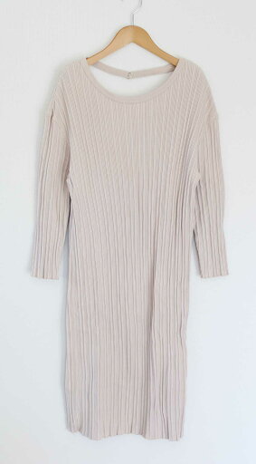 【SALE】●SLOBE IENA/スローブイエナ●ヘビーランダムフライスバックデザインワンピース/ラウンドネック/長袖/ロング丈 ベージュ レディース 【中古】春秋 onepi 623042 【SALE】●SLOBE IENA/スローブイエナ●ヘビーランダムフライスバックデザインワンピース/ラウンドネック/長袖/ロング丈 ベージュ レディース 【中古】春秋 onepi 623042