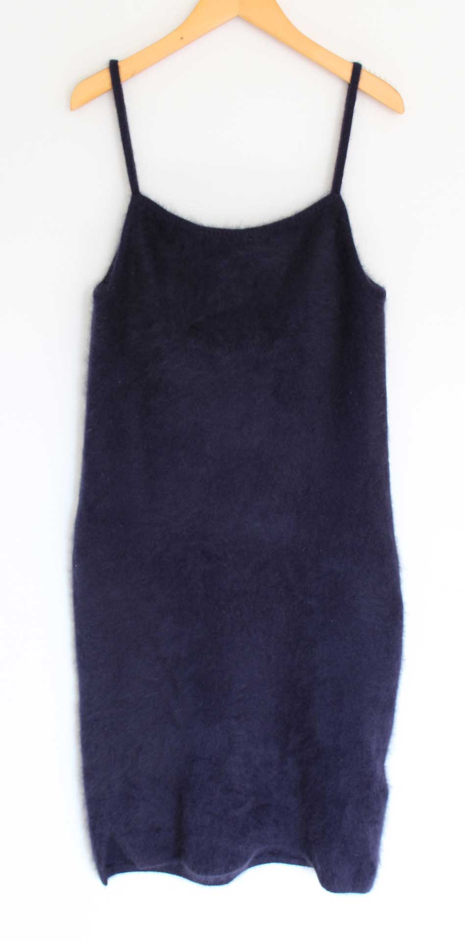 【値下げ】●Ron Herman/ロンハーマン●ラクーンキャミソールワンピース/膝下丈 ネイビー/紺 レディース XS【中古】春秋 onepi 121052
