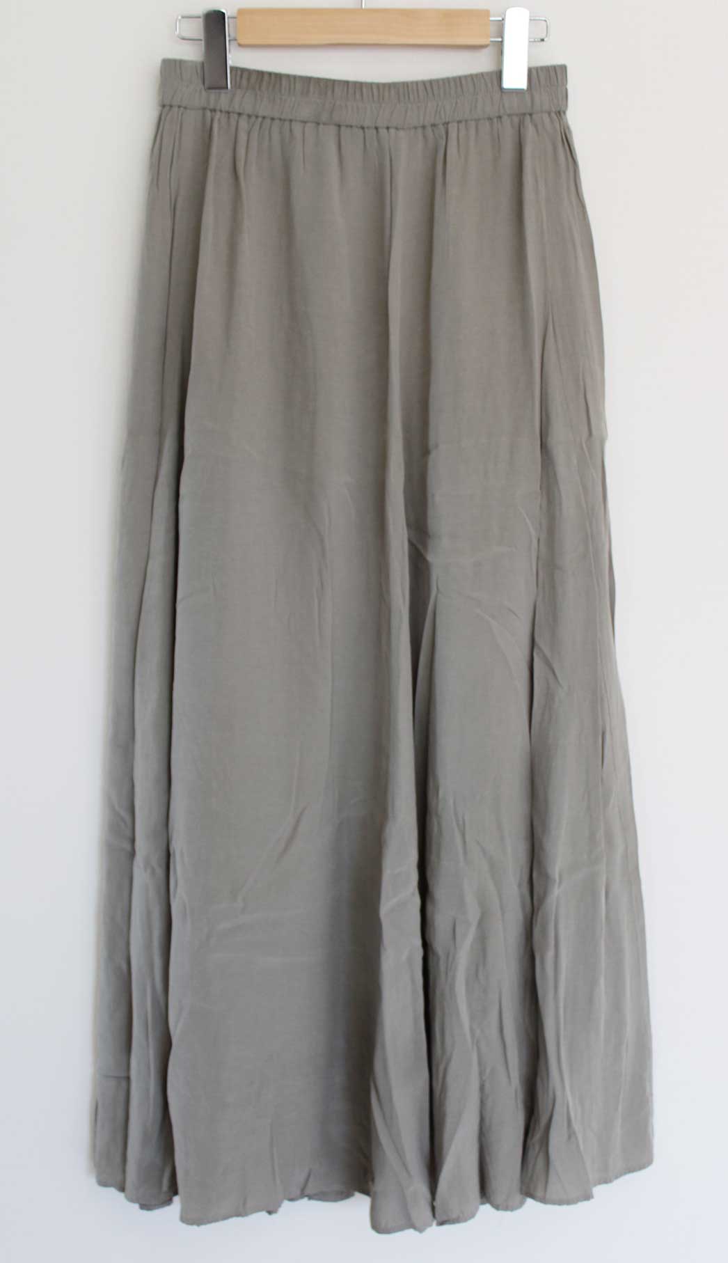 【SALE】●FRAMeWORK/フレームワーク●切替フレアスカート/ロング丈/ウエストゴム カーキ レディース 36【中古】春夏 412052