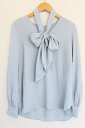 【SALE】●LOUNIE ルーニィ●Vネックブラウスプルオーバー/ストール付き/長袖 ライトブルー/青 レディース 36【中古】春秋 812052