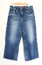 ●RED CARD TOKYO/レッドカード●クロップドワイドデニムパンツ/12467/Gパン/ジーンズ/ロングパンツ/長ズボン/十分丈 インディゴブルー/青 ...