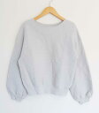 【SALE】●URBAN RESEARCH DOORS/アーバンリサーチドアーズ●ガーター編みボリュームスリーブプルオーバー/ニット/ラウンドネック/長袖 ライトグレー レディース ONE【中古】春秋 822052