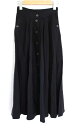 【夏SALE】クリツィアポイ フロントボタンタックスカート 38 レディース ブラック/黒【中古】 ●