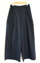 【夏SALE】ノーリーズ ウォッシャブルイージーケアツイルワイドパンツ 38 レディース ネイビー/紺【中古】 ●