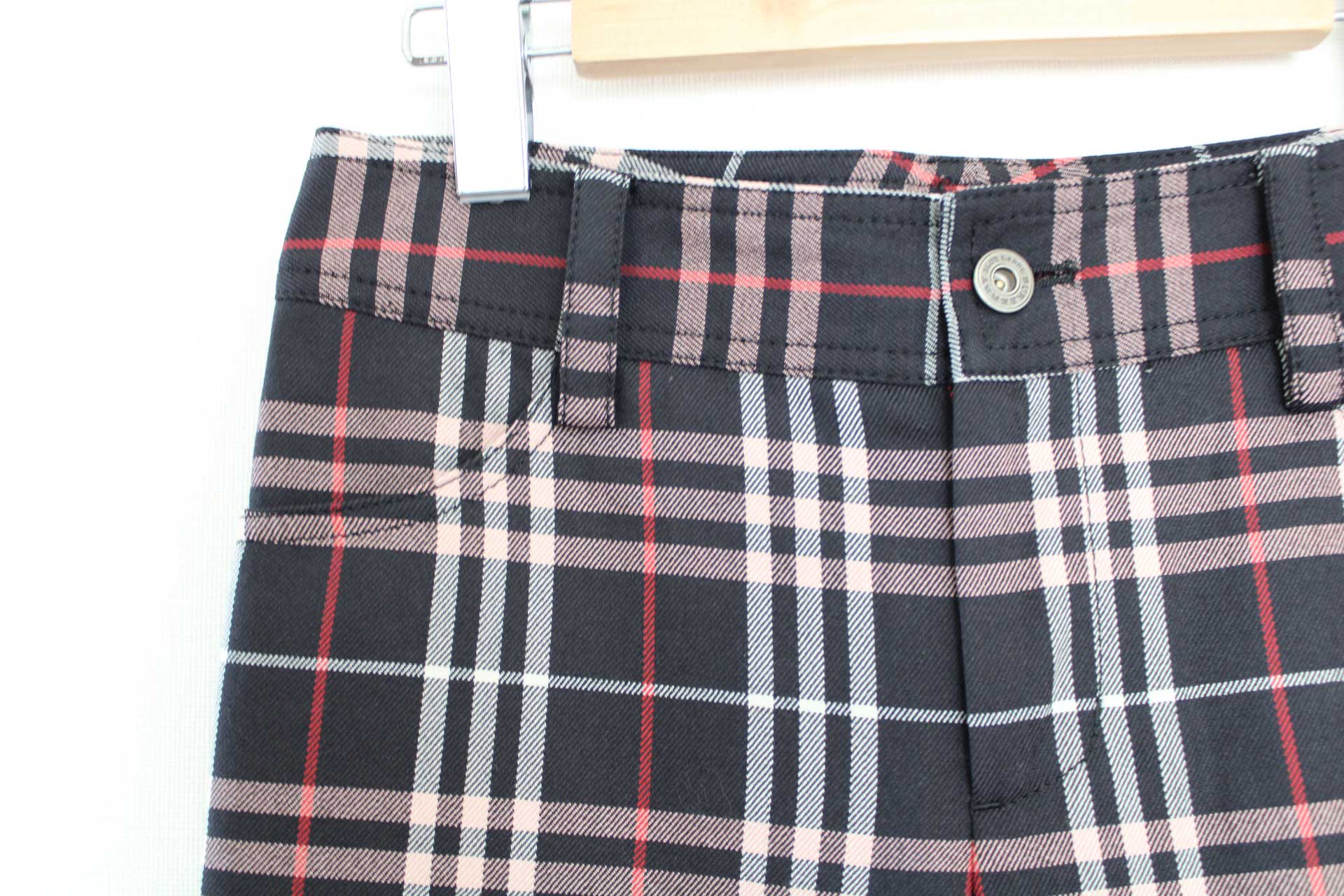 値下げ バーバリーブルーレーベル チェックパンツ レディース 34 ブラック 黒×ピンク 中古 auc-kids2nds-10585843 セカンズ&キッズセカンズ サンプル画像2