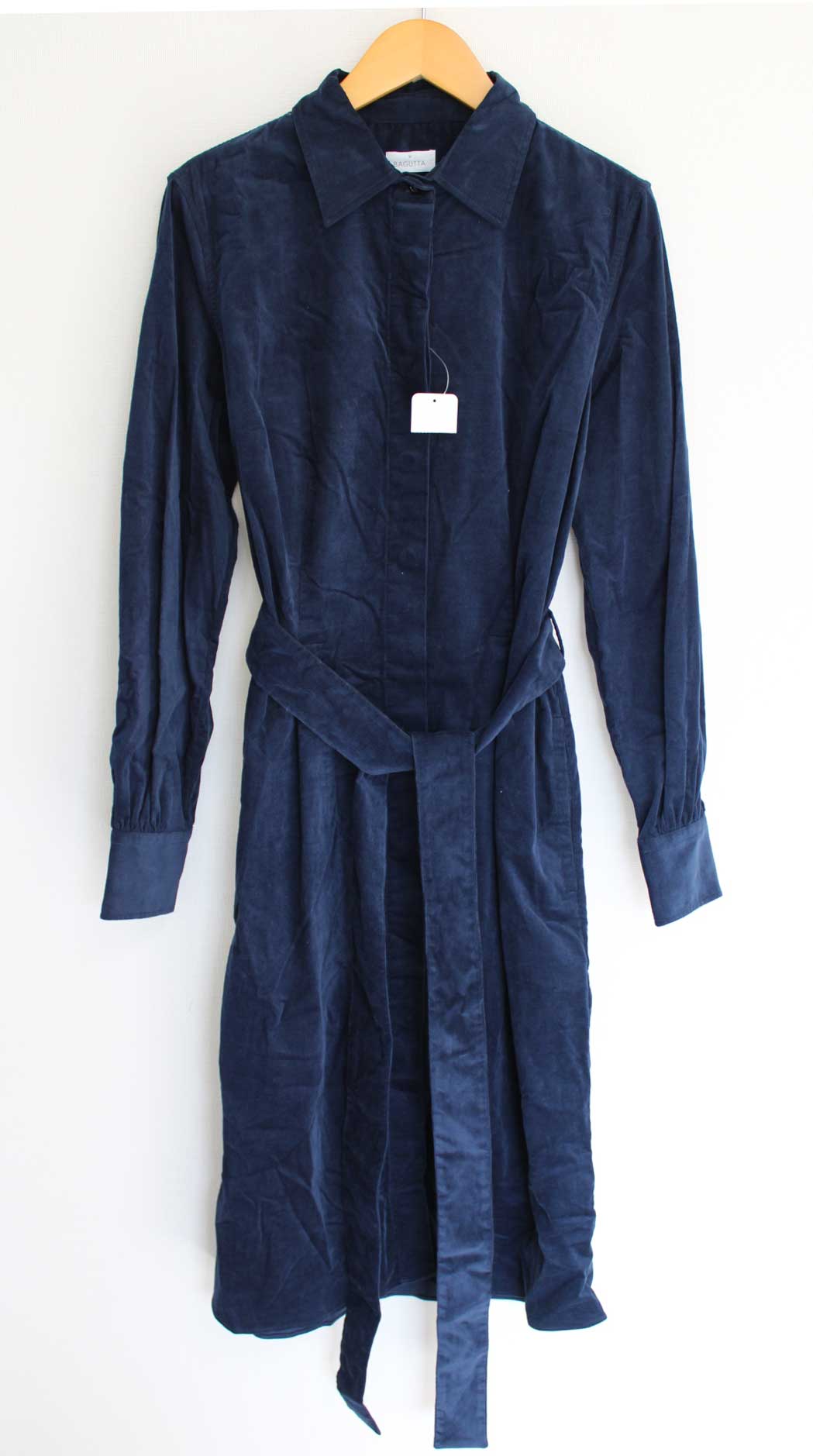 バグッタ コーデュロイシャツワンピース レディース S ブルー/青【新品 未使用品】【新入荷】●