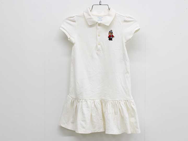 ラルフローレン 半袖ワンピース 90cm キッズ 女児 白【中古】■