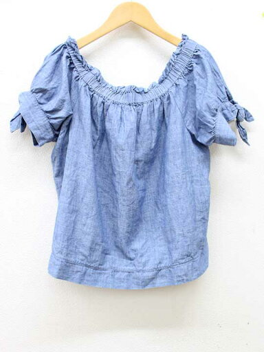 【夏SALE】■J.CREW/ジェイクルー■デニム調オフショルダーブラウス/半袖 ブルー/青 レディース 12【中古】夏 216042 【夏SALE】■J.CREW/ジェイクルー■デニム調オフショルダーブラウス/半袖 ブルー/青 レディース 12【中古】夏 216042