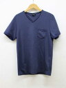 【夏SALE】■Calvin Klein/カルバンクライン■Vネックカットソー/半袖 ネイビー/紺 メンズ M【中古】夏 514042