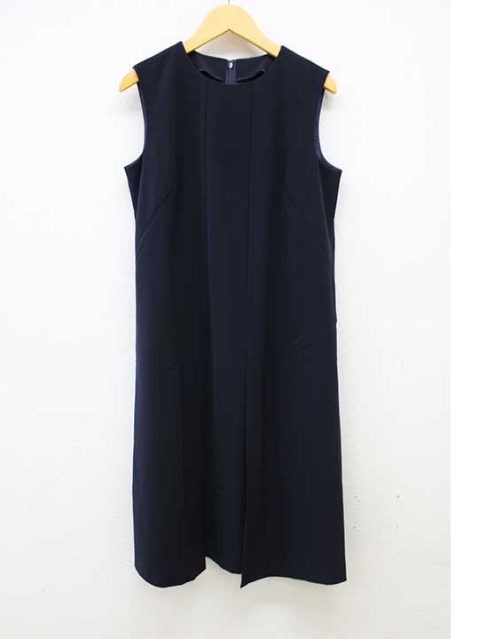 ★ELISA/エリザ★ノースリーブワンピース/シンプル/おしゃれ/上品/スリット/ワンピース/ノースリーブ/ミディ丈 ダークネイビー/濃紺 レディース 2【中古】夏 905042