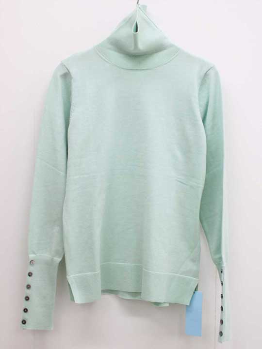 【楽天スーパーSALE】クミキョク ハイネックニット ライムグリーン レディース 9 【新品未使用品】△