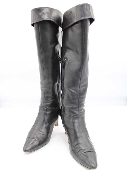 オデットエオディール ロングブーツ ブラック レディース 22.5 【中古】△