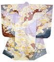 七五三 753 着物 7歳 女の子 四つ身着物 単品 絵羽柄 貝桶に牡丹柄 藤色 染め分け 販売 購入