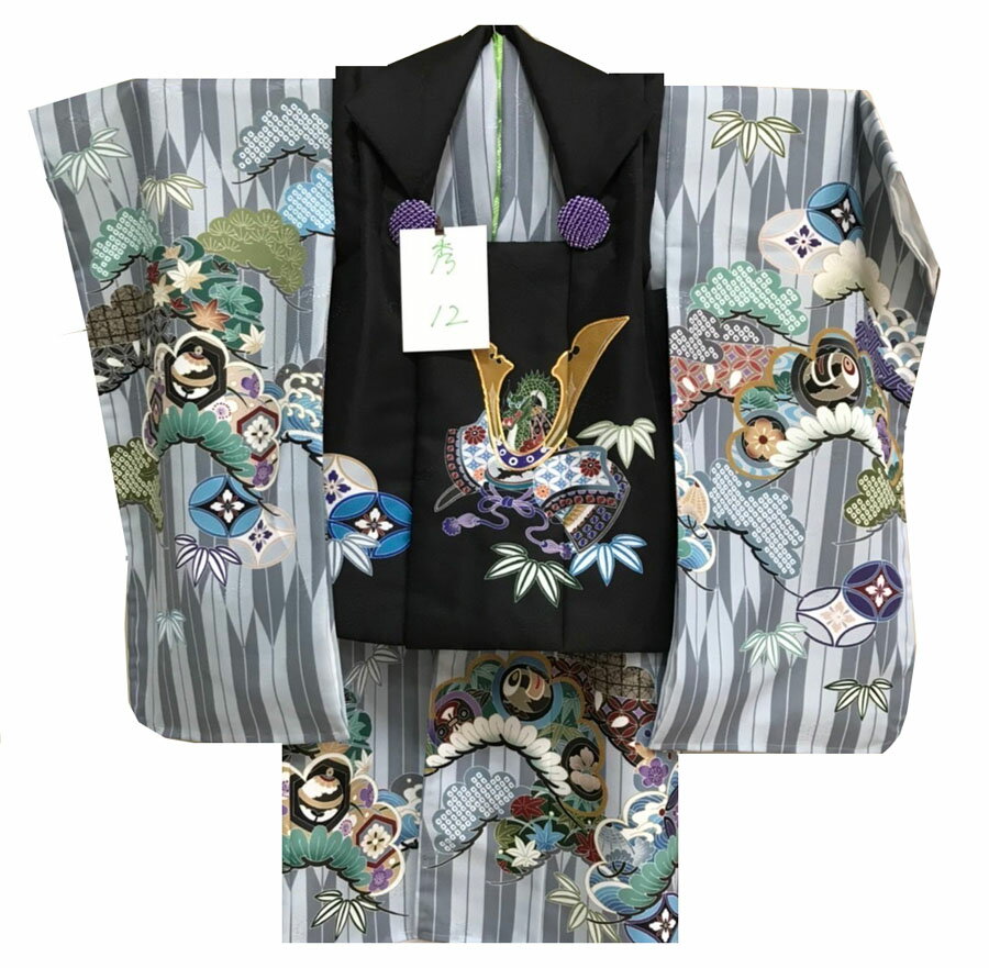 七五三 着物 3歳 男の子 被布セット 陽気な天使 ブランド 兜柄 日本製 必要な物は全て揃ったフルセット 2023年新作 販売 購入